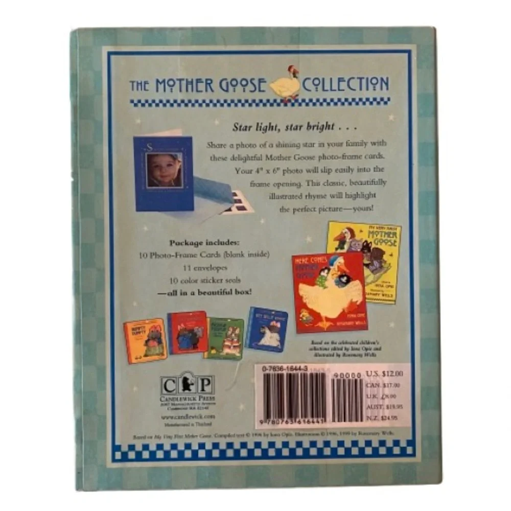 Vintage Star Light Star Bright 10 Photo Frame Cards Mother Goose Collection NIB